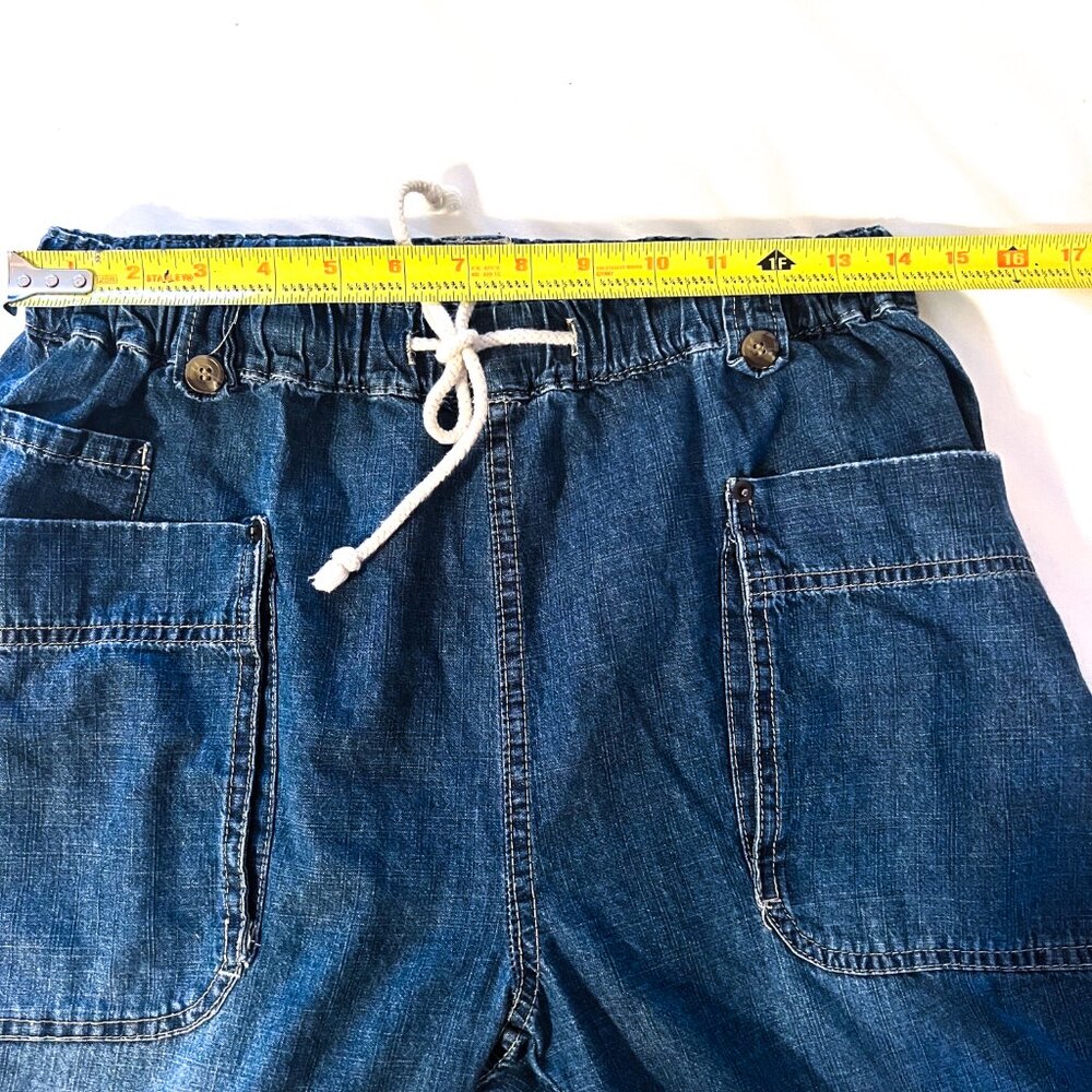 Denim Cargo Cropped Pants Medium - Picture 10 of 15
